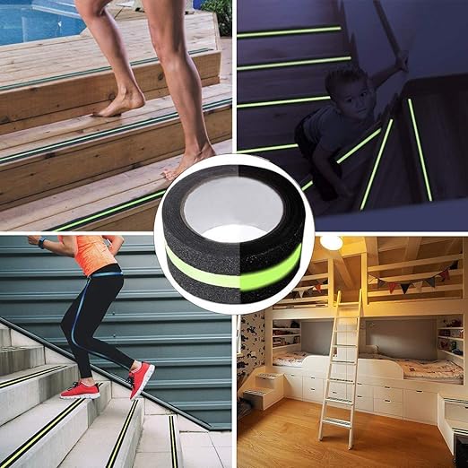 KILIGEN Anti-Slip Tape, Roll Type, Waterproof, 1.9 x 16.4 ft (50 x 5 m), Easy to Apply, For Indoor, Anti-slip, Black Green - NewNest Australia