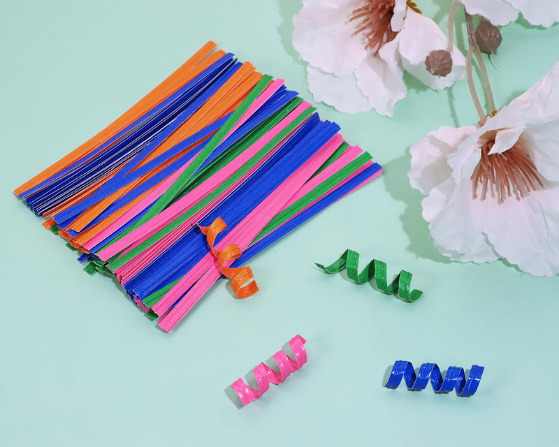 ONLYKXY 120pcs Kraft Paper Twist Ties Plant Ties 4inch Reusable Bread Twist Ties Cake pop Ties Cable Ties Candy Ties for Bags (Multi-Color) Multi-color