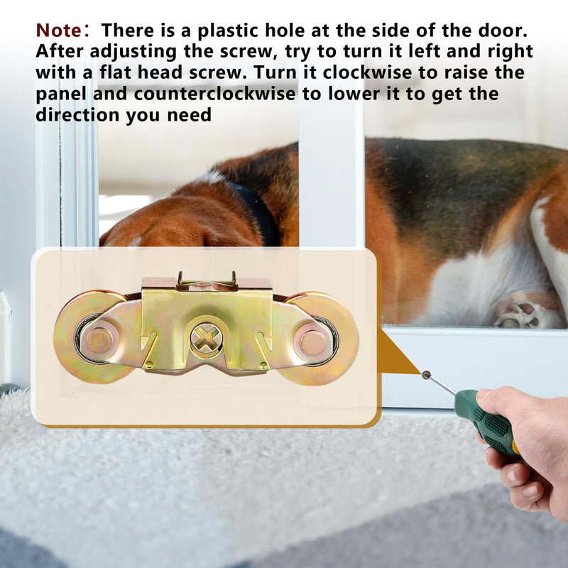 MaxxGeek Sliding Patio Door Tandem Roller Assembly Fit Andersen Sliding Door Rollers Replacement #1997061 (1982 to P) & Replaces #1273704 (1964 to 1982),1-1/4'' Roller Bearing(4 Pack) 4Pack