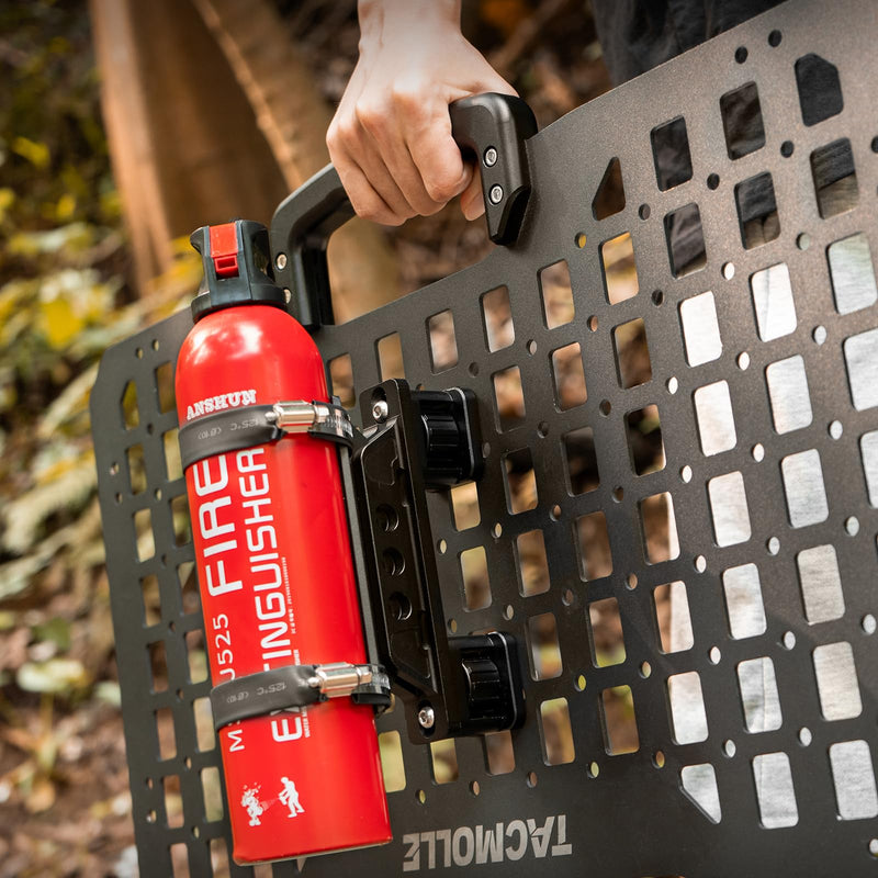 2-Pack Mounting Brackets Base for MOLLE Panel, MOLLE Accessories Adapter Mount for Fire Extinguisher Mount Gun Rack Gas Can Holder