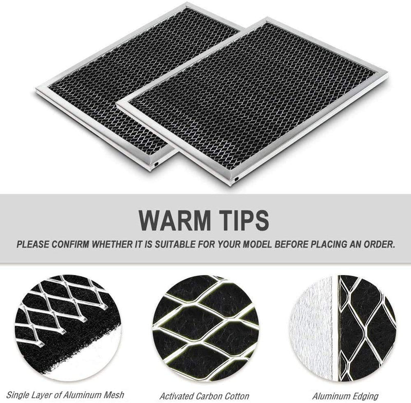 Cenipar 97007696 Charcoal Odour Filter for Range vent hood (8 3/4" X 10 1/2" X 3/8")-3 Pack