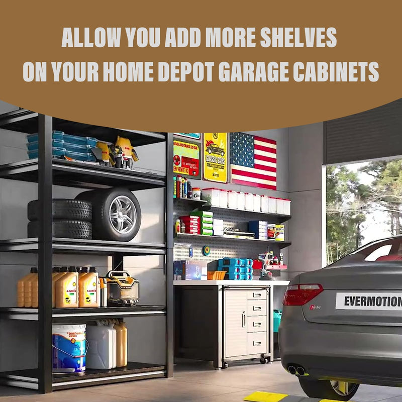 Shelf Clips Bracket Replacement for Husky Garage Cabinet, Removable Metal Shelf Support Clips Inside Storage Cabinet, Pack of 4