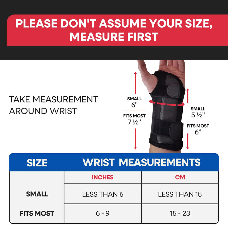 Carpal Tunnel Wrist Brace | Night Wrist Support Guard | Wrist Splint & Hand Brace | Carpal Tunnel Syndrome & Wrist Tendonitis Pain Relief with Forearm Compression | For Men & Women (Left Wrist Brace) Fits Most Left