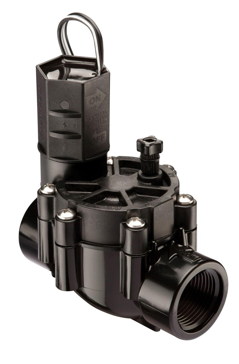 Rain Bird CPF100 In-Line Automatic Sprinkler Valve with Flow Control, 1" Threaded x Female, Black In-Line w/ Flow Control 1 Inch