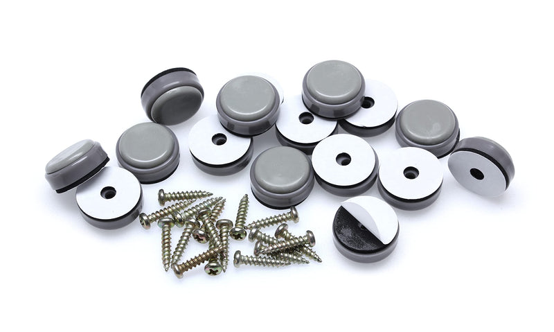 GorillaGlides 1 Inch Chair Sliders/Furniture Floor Protectors (16 Furniture Glides) Self-Adhesive Screw On Chair Glides for Sliding on Low-Pile Carpet & Hard Surface Floors, Round 1 Inch - 16 Pack