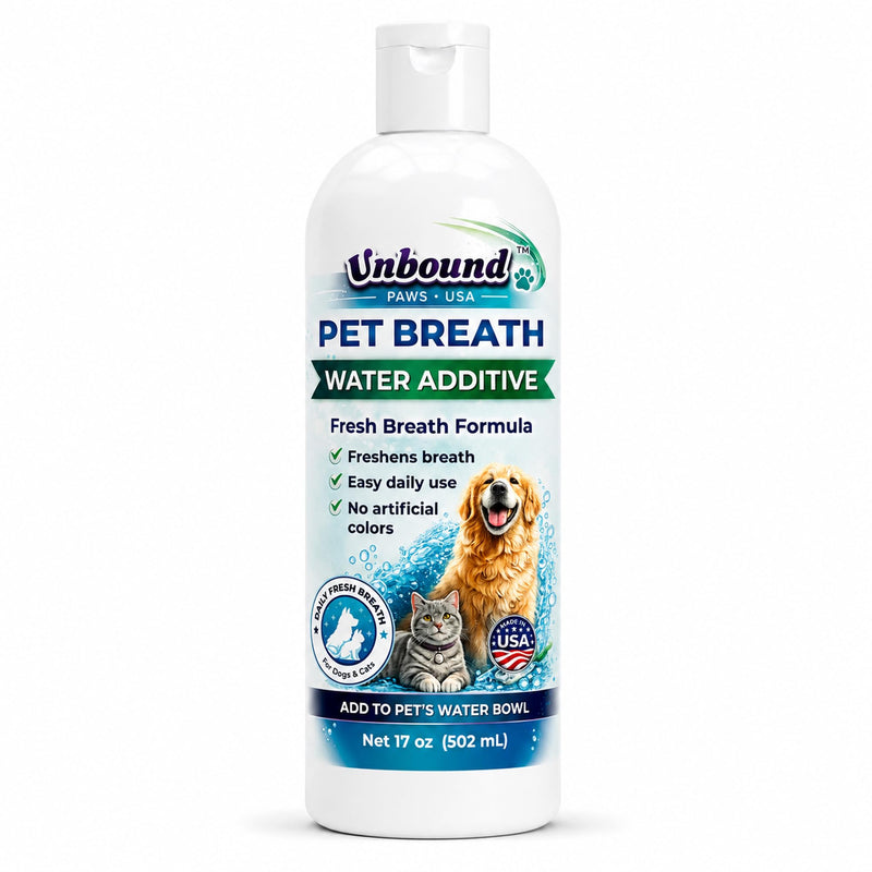 Pet Breath Water Additive for Dogs and Cats - Fresh Breath & Oral Care Support - 17 oz