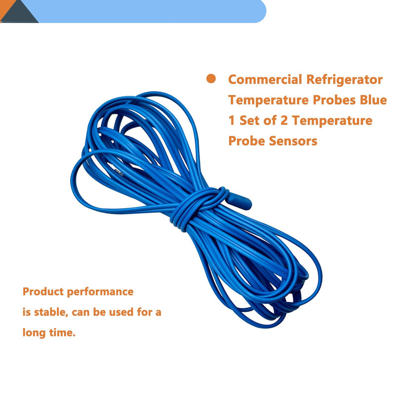 Set of 2 Temperature Probe Sensors Black Blue | Commercial Refrigerators and Freezers