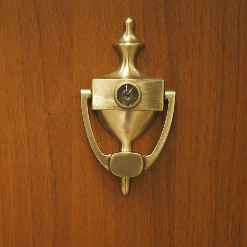 PATIKIL 9/16" Door Knocker with Viewer, 1 Pcs 180 Degree Door Viewer Die-Cast Construction with Peephole Fits 1-3/8inch to 2-3/8inch Door Peep Hole for Home Office Hotel, Red Bronze