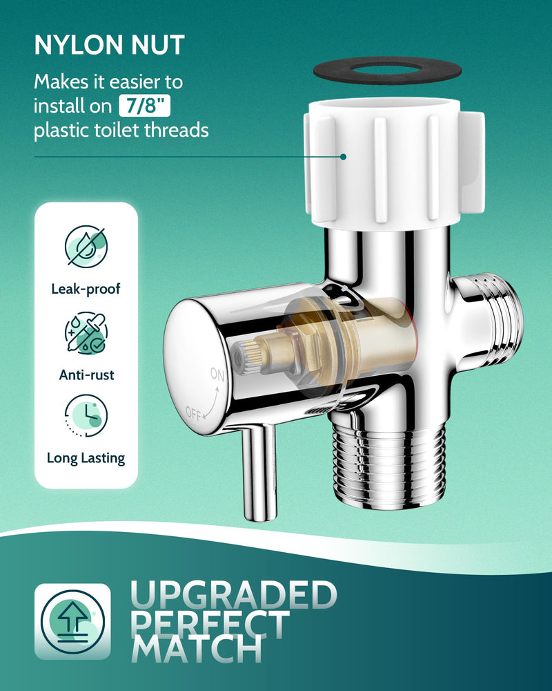 LUFEIDRA Handheld Bidet Sprayer for Toilet-Adjustable Water Pressure Jet Spray with Bidet Hose for Feminine Wash, New Premium Stainless Steel Muslim Shower Toilet Bidet Cloth Diaper Sprayer Set 1 Pack Brushed Nickel