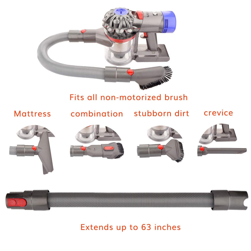Flexible Extension Hose Attachment Compatible with Dyson Gen 5 Gen5 V15 V12 V11 V10 V8 V7 Vacuum Cleaner Accessories Tool Replacement Parts A-Flexible Hose