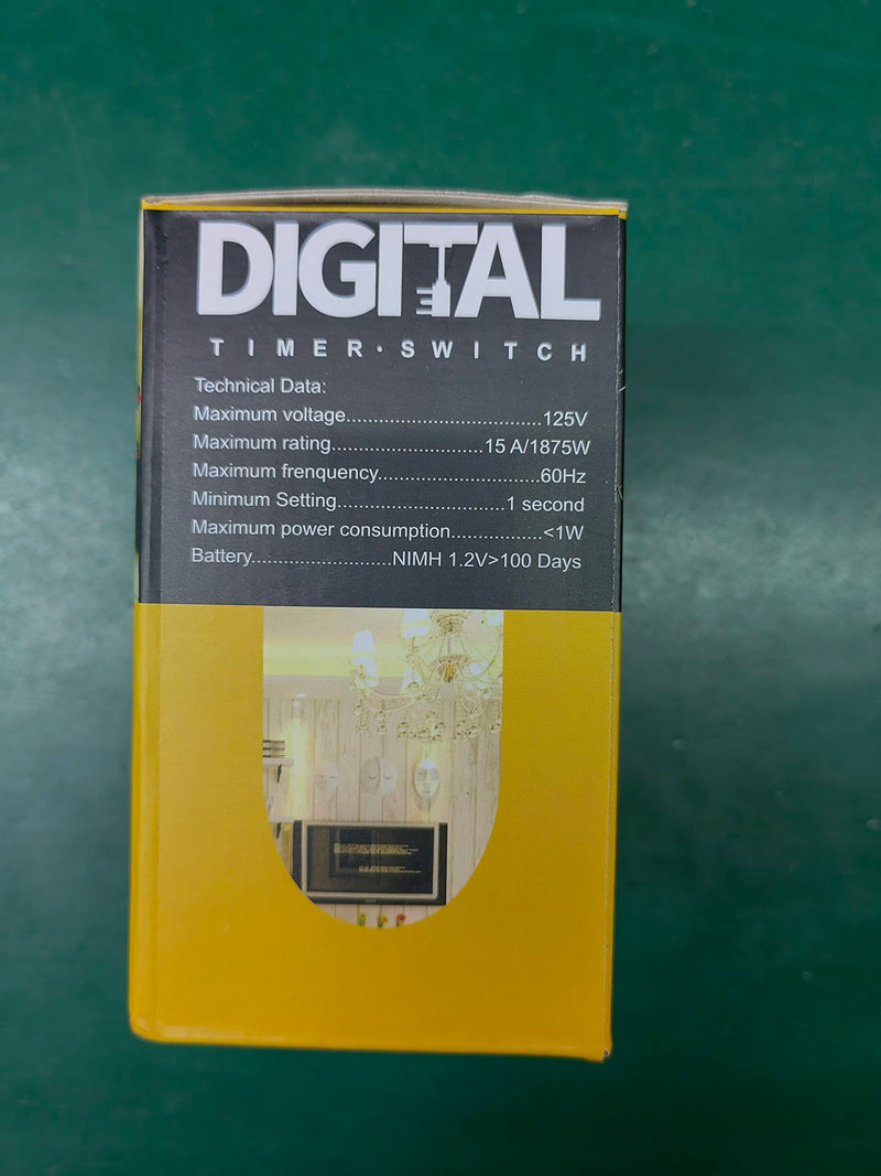 Digital Infinite Repeat Cycle Intermittent Timer Plug for Electrical Outlet, 24 Hour Programmable Indoor Timed Power Switch with Countdown Delay On and Off (120V, 15A), 1 pack