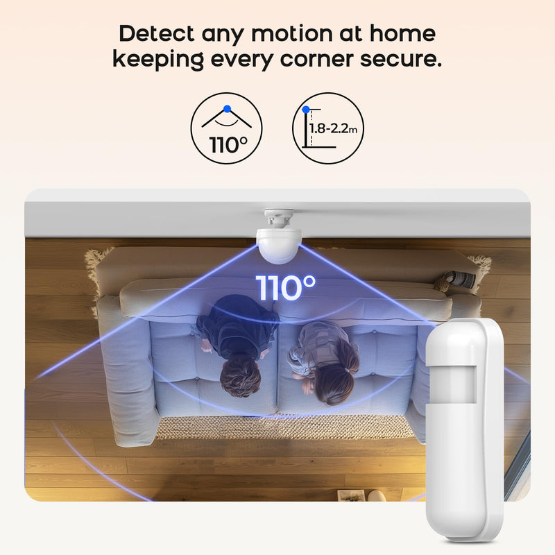PGST Alarm System for Home Security 5-Piece Kit, WiFi/4G Home Security System Wireless with Phone APP Alert,Door Sensor,Motion Sensor, Remote Control, Compatible with Alexa,24/7 Protection A01-A