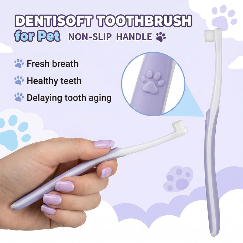Soft cat Toothbrush Kitten Toothbrush for Cats Pet Toothbrushes Gentle Oral Care Tool for KittenDogTiny to Medium Pet