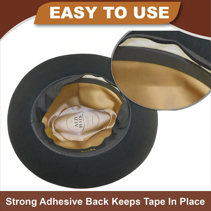Hat Tape Roll 60" (5 Feet) - Hard Hats Size Reducer Foam Filler - Cap Sizing Strip Insert - for Fedora, Baseball Caps, Pana, Straw, Cowboy, Western Medium 60" (5 Feet)