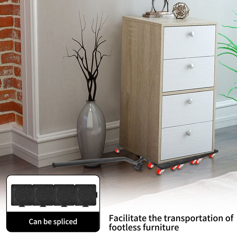4 Pack Furniture Roller Mover with 5 Wheels & Furniture Lifter, Furniture Dolly, 950Lbs Load Capacity, 360° Rotation Moving Wheels for Moving Heavy Furniture Sofa Cabinet Refrigerator 4 Pack-5wheels