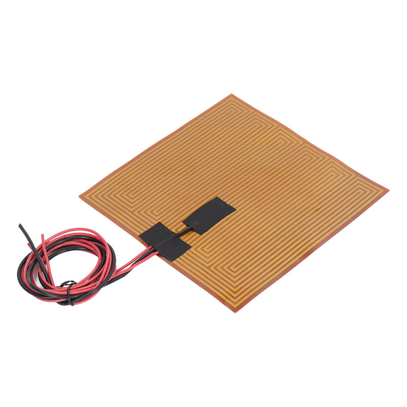 Flexible Polyimide Heater Plate , Adhesive 150℃ 7 . 9 X 7 . 9in PI Heating Film 100K Thermistor for 3D Printer(DC24V 150W)