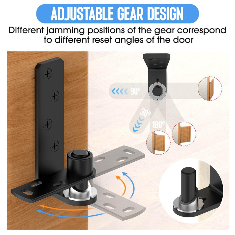 Heavy-Duty Self Closing Saloon Door Hinges, 304 Stainless Steel Self-Return Dual Swing Cafe Hinges for Bar, Patio Doors (2, Large) 2