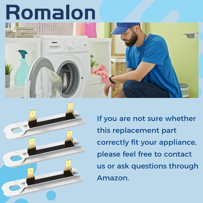 Upgrade 3392519 Dryer Thermal Fuse WP3392519 Replacement for Whirlpool Maytag Dryer Thermal Fuse Replaces AP6008325 3388651 694511 WP3392519VP by Romalon (3 Pack)
