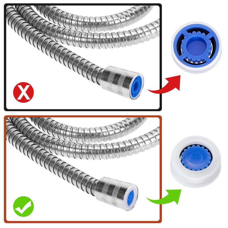 4pcs Shower Head Flow Restrictor, Shower Head Flow Reducer, 1.5 1.8 2.0 2.5 GPM Shower Head Water Saver, Shower Head Limiter for Bathroom, Kitchen, 0.56 × 0.54 × 0.21 inch blue,yellow,green,white