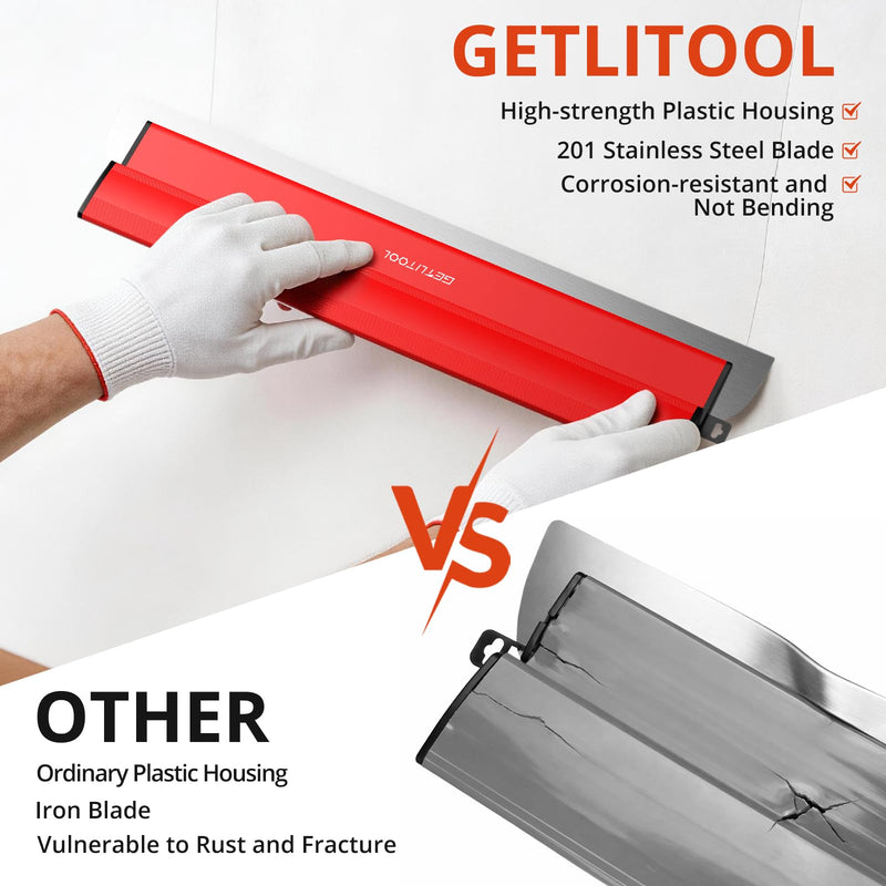 GETLITOOL 60cm Large Paint Putty Scraper with Spare Replaceable Blade 1-Piece