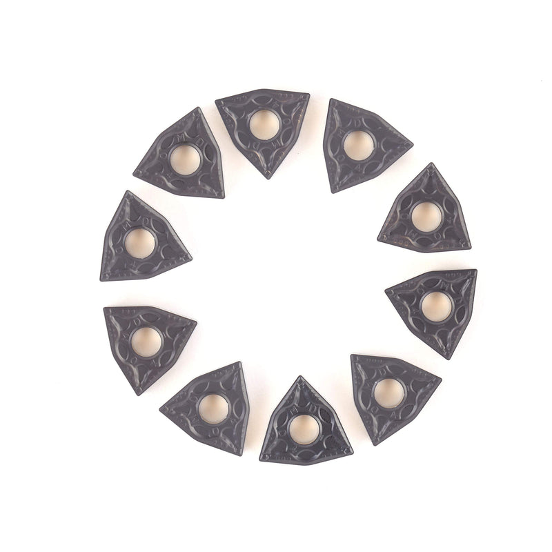WNMG431 / WNMG080404-PM of CNC Carbide Inserts for Steel Turning Cutting Tools, The Chip Breaker"PM" fit for Semi-Finishing Metal Cutting, 10 PCS.