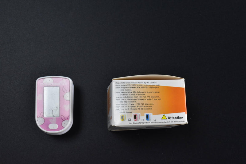 Children Digital Fingertip Pulse Oximeter Blood Oxygen Saturation Monitor with Adorable Animal Theme USB Rechargeable (fit for newborn/infant) For sports and aviation use only (pink)