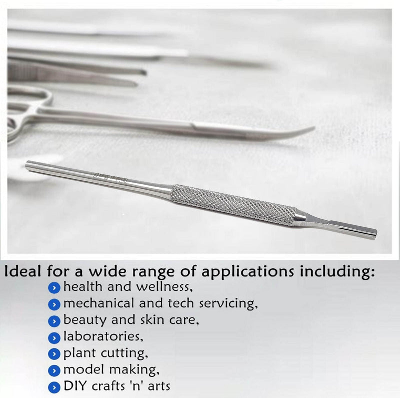 Premium Quality Round Scalpel Handle #3, Stainless Steel (Fits Size 9-16 Scalpel Blades)