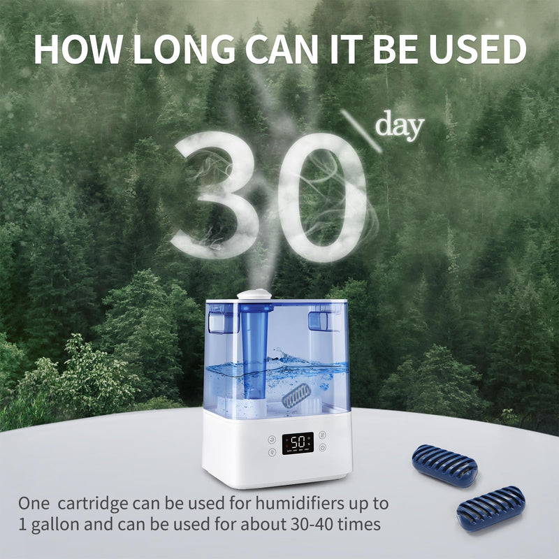 Humidifier Cleaner, Demineralization Cartridge for Most Humidifier 20-Pack Oval Cleaner Blue