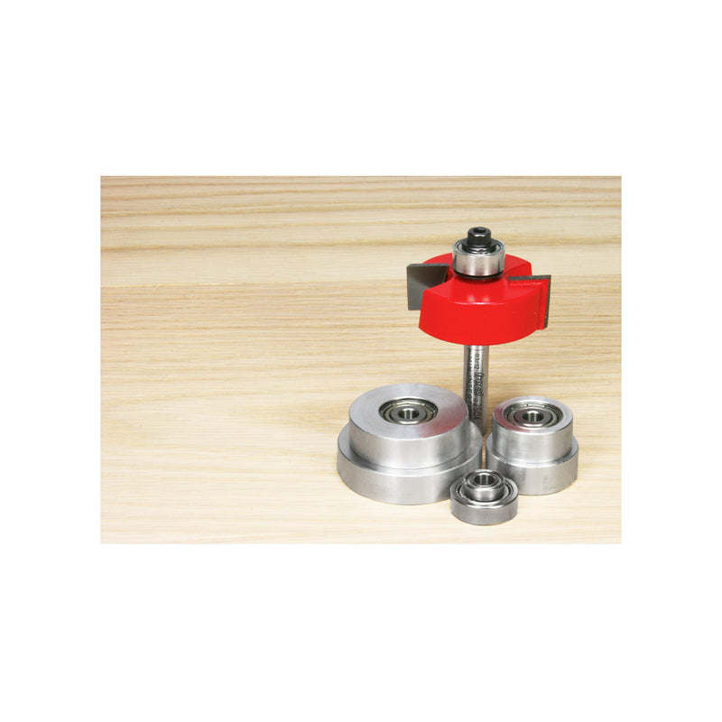 Freud 32-504 Rabbeting Bit Bearings,Flush:1/8,1/4,5/16,3/8,7/16,1/2", 1/4" Shank 1/4-Inch Shank Multi-Rabbeting Router Bit Set