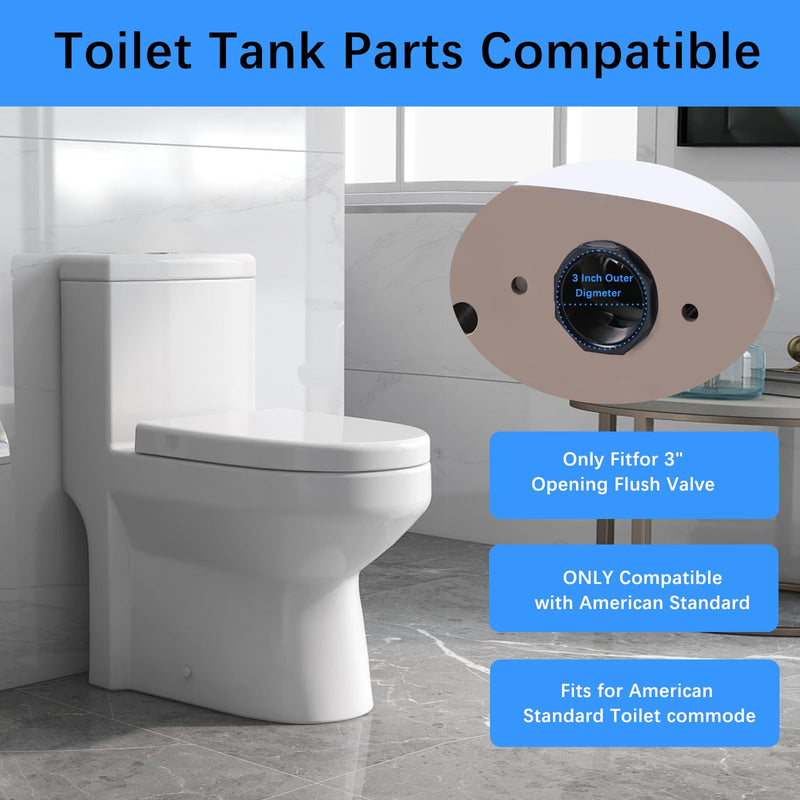 3 Inch Tank to Bowl Gasket & Bolts Kit, Replacement Parts for American Standard Champion 4 Toilets, Complete Seal Repair Set