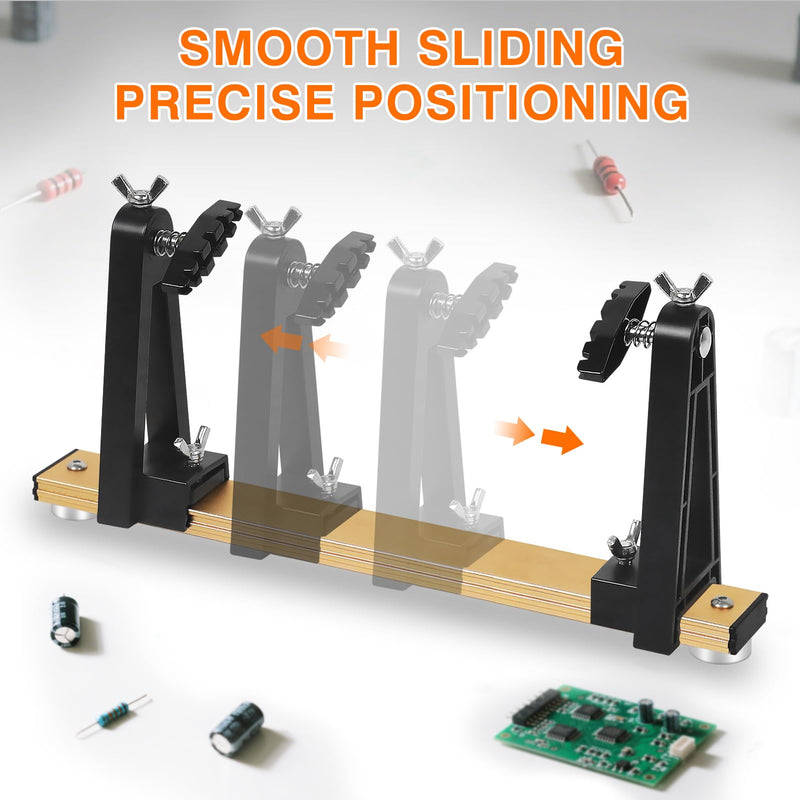 Circuit Board Holder Helping Hands for Soldering and Repair, Adjustable 360° Rotation, Strong Magnetic, Potable, Space-Saving and Aluminum Base, Durable for Electronics PCB MAGNITIC HOLDER