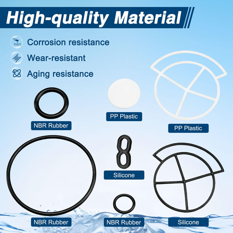 Water Softener Seal Kit Water Softener Rotor Disk Repair Kit Compatible with Whirlpool GE Sears Kenmore Morton North Star with 8 Bolts 1" Valve Replace# 7185487 WS35X10020