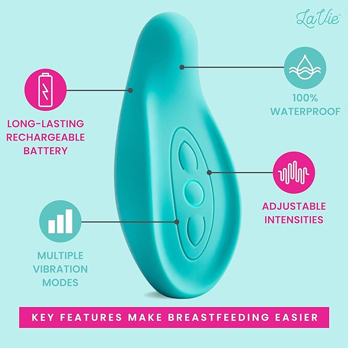 La Vie LV-TEAL-LM1-TEAL Mastitis Breast Milk Massager, Teal - NewNest Australia