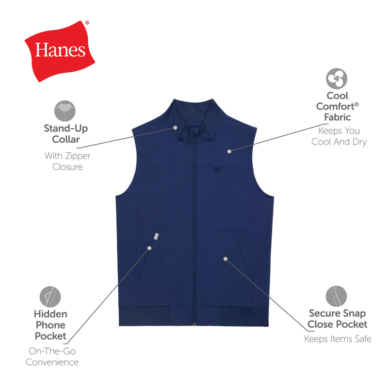 Hanes Women's Comfort Fit Scrubs Healthcare Vest, Moisture-Wicking Stretch Scrubs Vest for Women Medium New Ebony - NewNest Australia