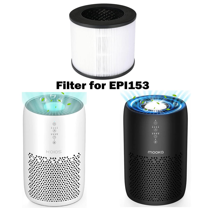 KOIOS H13 True HEPA Filter Compatiable with MOOKA, KOIOS EPI153 Air Purifier, Official Certified Replacement Filter