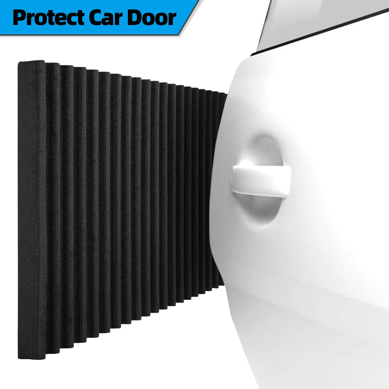 Spurtar Thick Garage Wall Protector Garage Parking Aid, 79" L x 8" W x 3/5" Self-Adhesive Car Door Protector, Wavy-Mat Wall Padding, Vehicle Door Edge Guards, Bumper Guards Protection Pads 1 Piece - 79" × 8" × 0.6"