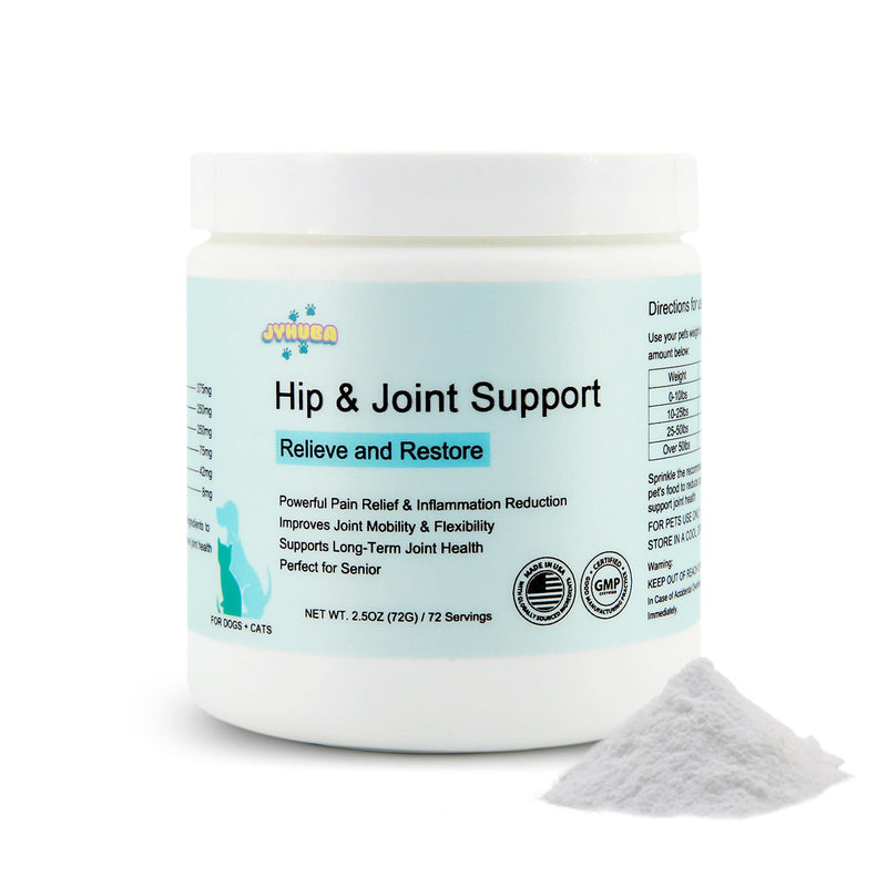 Pet Pain Relief for Dogs & Cats – Natural Joint Supplement with Pea, Glucosamine, MSM, Green Lipped Mussels – Promotes Mobility, Reduces Inflammation & Pain – Made in USA 2.5oz (72g)