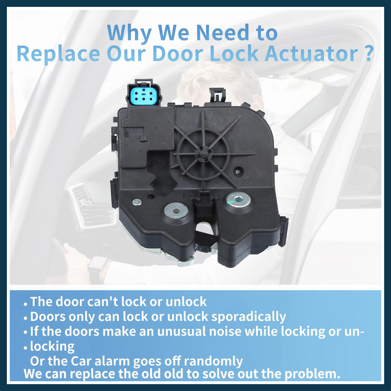 Rear Liftgate Door Lock Actuator for Ford Focus 2000-2007 6S4Z5443150C Plastic and Metal Replacement | Rear Side Tailgate Latch Motor 1 Pcs