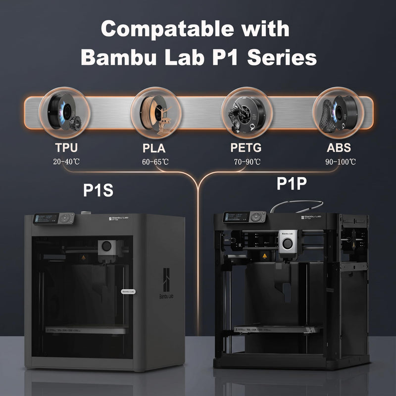 3PCS 0.6mm Integrated Hotend Nozzle for Bambu Lab P1P/P1S, Hardened Steel All-Metal Print Head, 300℃ High Temp, Built-in Thermistor & Ceramic Heater, High Precision Printing 3PCS