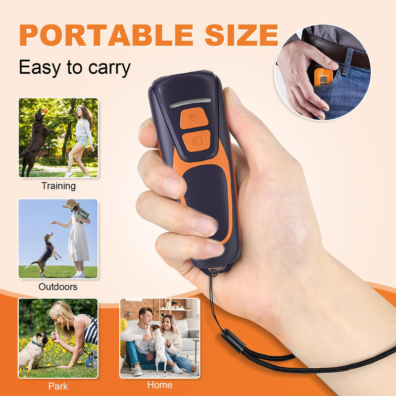 Dog Bark Deterrent Devices, Rechargeable Battery Ultrasonic Anti Barking Device for Dogs, Battery