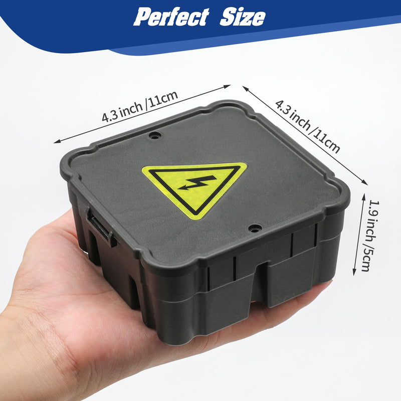 Open Splice Junction Box (6 Pack), One-Piece Junction Box Splice Box. Repair Open Splices, 5 Second Installation Splice Box, Electrical Junction Box, Wire Junction Box 6