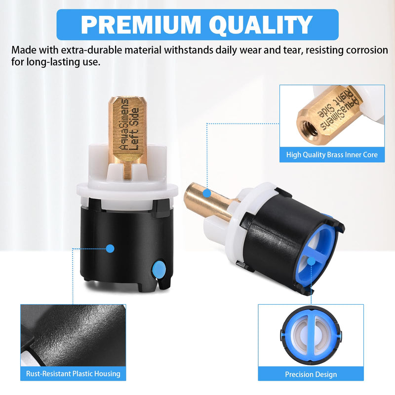 RP60400 Faucet Cartridge Replacement for Delta Diamond Seal Technology (DST), Fits Most Delta 2-Handle Bathroom, Kitchen, Sink and Bathtub Faucets 1920, 1930, 1940, 1960 Series, Leak-Free Black RP60400 Cartridge