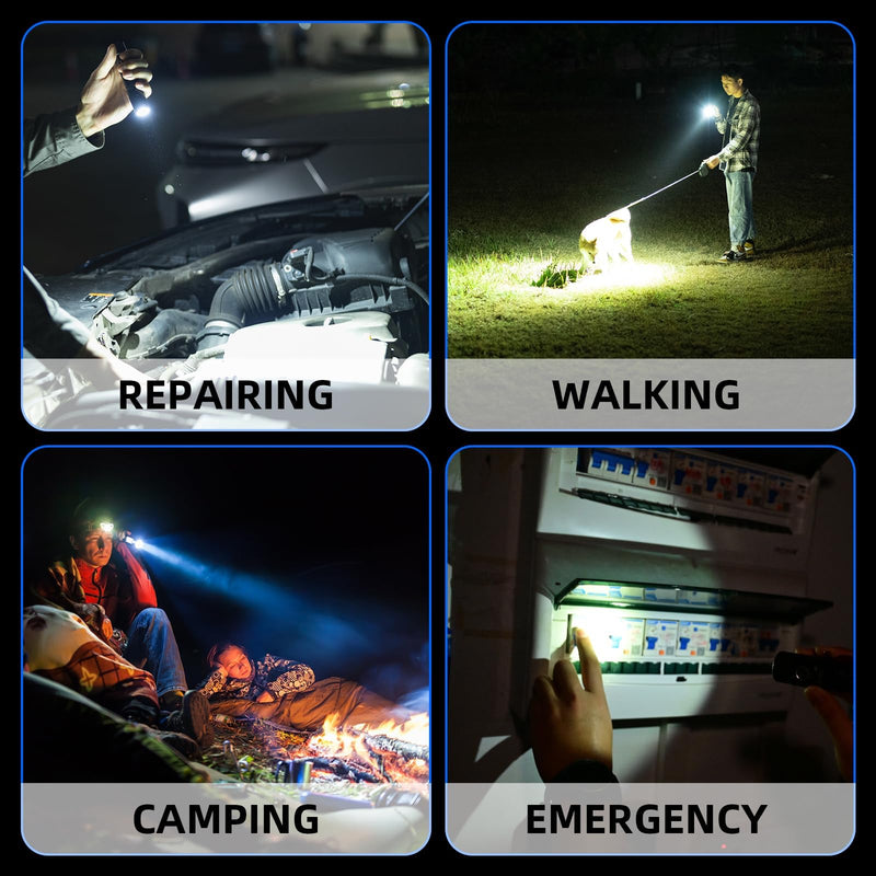 WUBEN C3 Rechargeable Flashlight 1200 High Lumens Super Bright, LED Tactical Flashlights, Powered EDC Flash Light IP68 Waterproof, 6 Light Modes for Camping, Emergency, Outdoor, Rescue, Inspection Gray