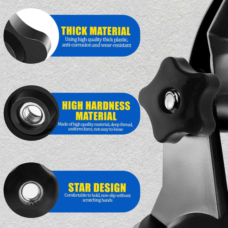 4 Pcs Threaded Knobs 3/8-16 Knob Star Knobs Female Thread Knobs Clamping Nuts Knobs Thumb Screw Threaded Knobs for T Track Bolts Jigs Knobs