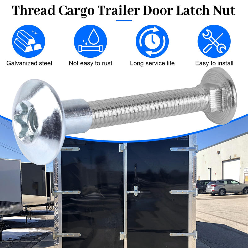 Domed Head Nut Torx Barrel 5/16" Thread Cargo Trailer Door Latch - Cargo Trailer Door Hardware (8 Pack) 8 Pack