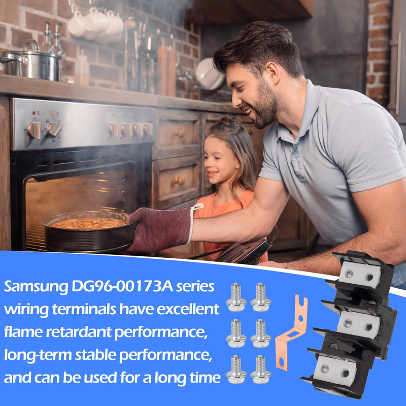 DG96-00173A Range Terminal Block Assembly for Samsung Electric Range/Stove/Ovens DG65-00003A 3282643. 600V 65A 3 Positions Dual Row