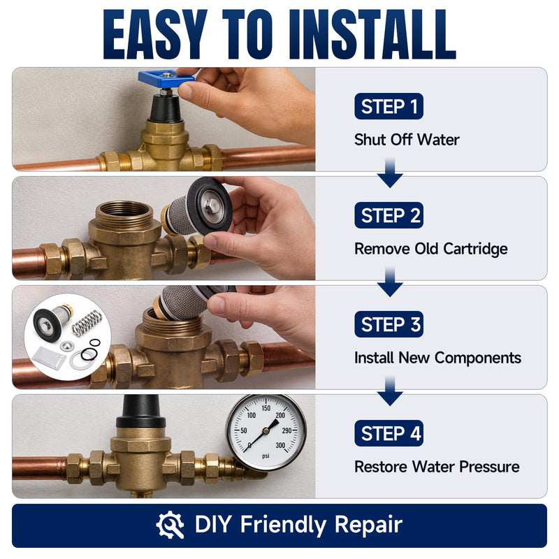 Hicarer 3/4" Pressure Reducing Valve Repair Kit Compatible with NR3XL