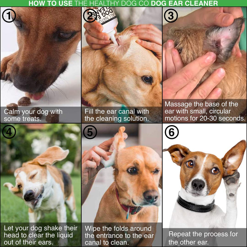 All Natural Dog Ear Cleaner | 250ml | Works in 2-3 Days | Eliminates Smells, Itching & Discomfort | Voted the Best, Safest Dog Ear Wash For Dogs With Ear Wax, Dirt, Yeast - PawsPlanet Australia