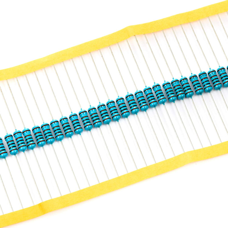 Chanzon 50pcs 1W 1K Ω ohm Metal Film Fixed Resistor 0.01 ±1% Tolerance 1KR MF Through Hole Resistors Current Limiting Rohs Certificated [1ZC20] 1K ohm