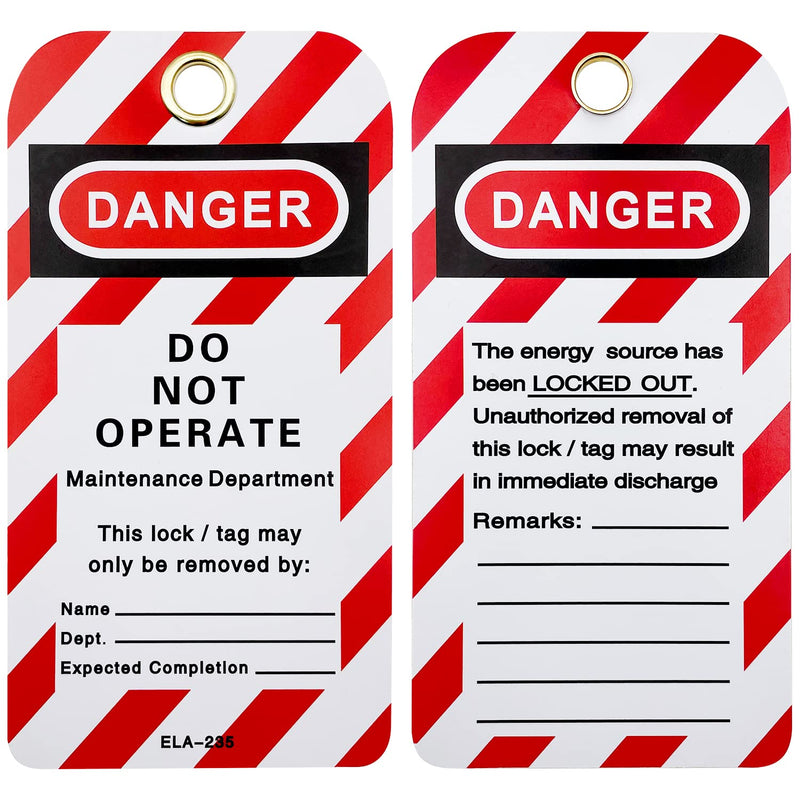 SAFBY Lockout Tagout Tags, 5.7"x2.9", OSHA Compliant, Loto Lock Out Tag Out (50 pcs) 50 pcs